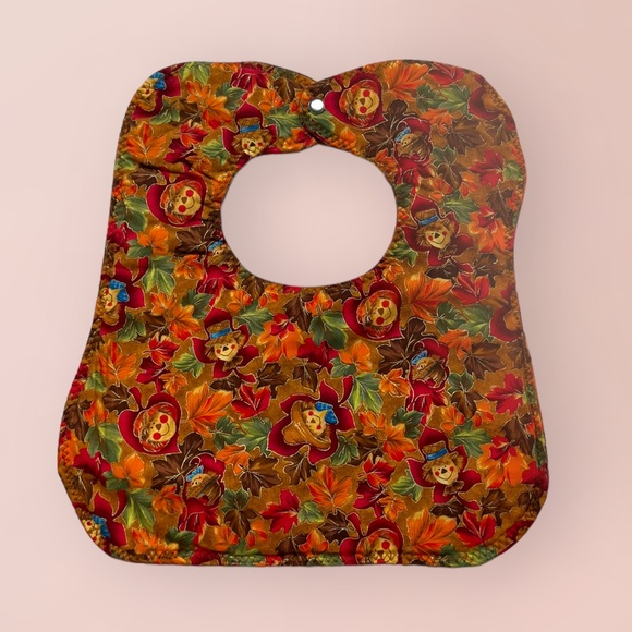 Lot/2 Handmade Thanksgiving Bibs OOAK - Picture 2 of 10